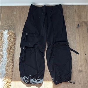 Zara Black Cargo Pants Relaxed Fit